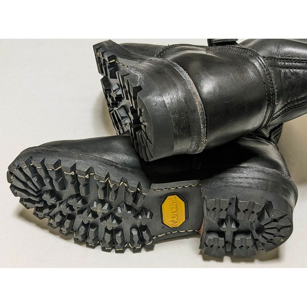 VIBERG エンジニアブーツ 7 5 擦り傷 前ロゴ ビブラム レザー VIBERG エンジニアブーツ 7 5 擦り傷 前ロゴ ビブラム レザー