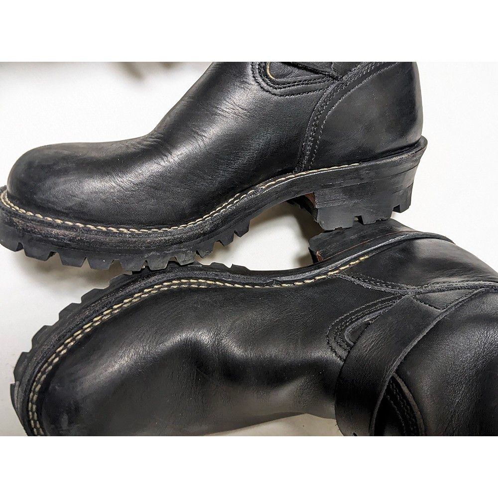VIBERG エンジニアブーツ 7 5 擦り傷 前ロゴ ビブラム レザー VIBERG エンジニアブーツ 7 5 擦り傷 前ロゴ ビブラム レザー