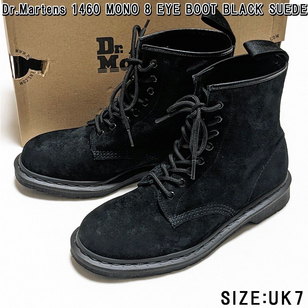 Dr Martens 1460 MONO ブラックスウェード8ホールブーツ UK7 Dr Martens 1460 MONO ブラックスウェード8ホールブーツ UK7