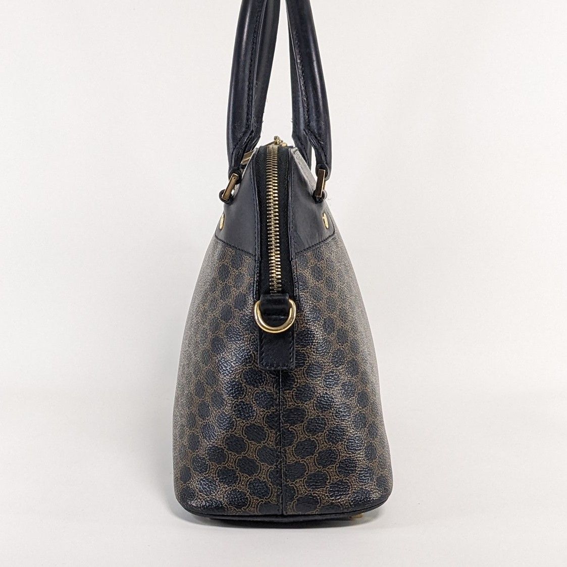 美品 セリーヌ ハンドバッグ ショルダーバッグ 2way 黒マカダム 美品 セリーヌ ハンドバッグ ショルダーバッグ 2way 黒マカダム