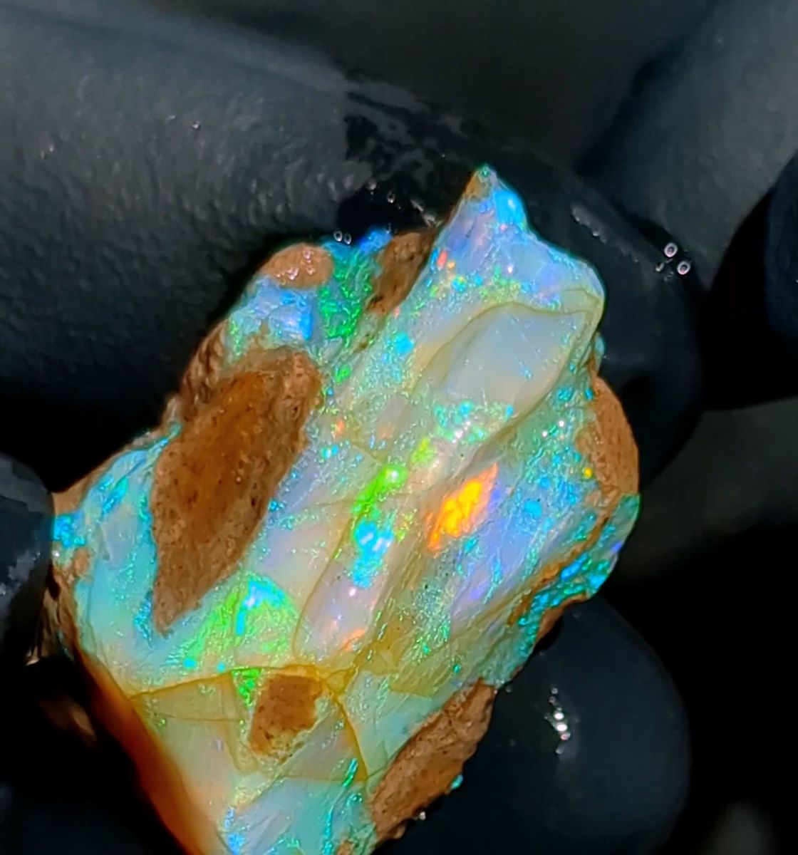 【16.5ct】エチオピア オパール 原石 天然石 鉱物 標本 鉱石 ブルー オパール原石