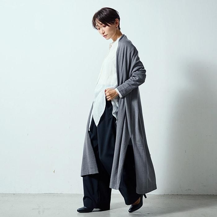 美品 ドレスハーセルフ ロングカーディガン シルクコットン 美品 ドレスハーセルフ ロングカーディガン シルクコットン