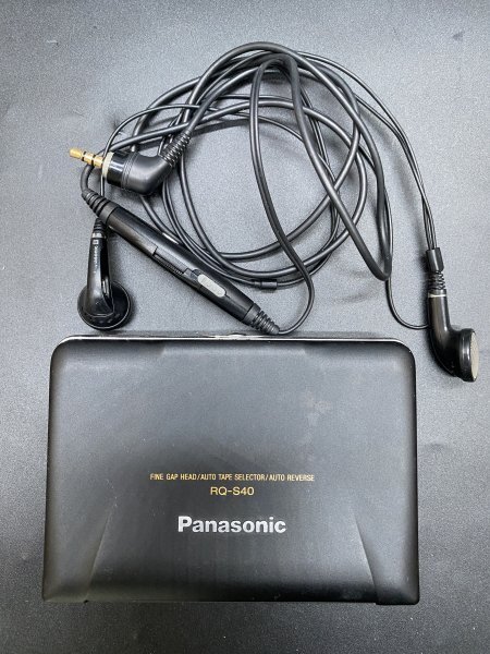 !_D209 Panasonic RQ-S40V черный кассетная лента плеер Panasonic слуховай аппарат S-XBS CASSETTE WALKMAN б/у работоспособность не проверялась 