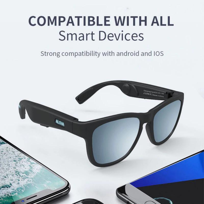 ...Bluetooth 5.0 sunglasses open ear headset polarized light glasses wireless glasses 