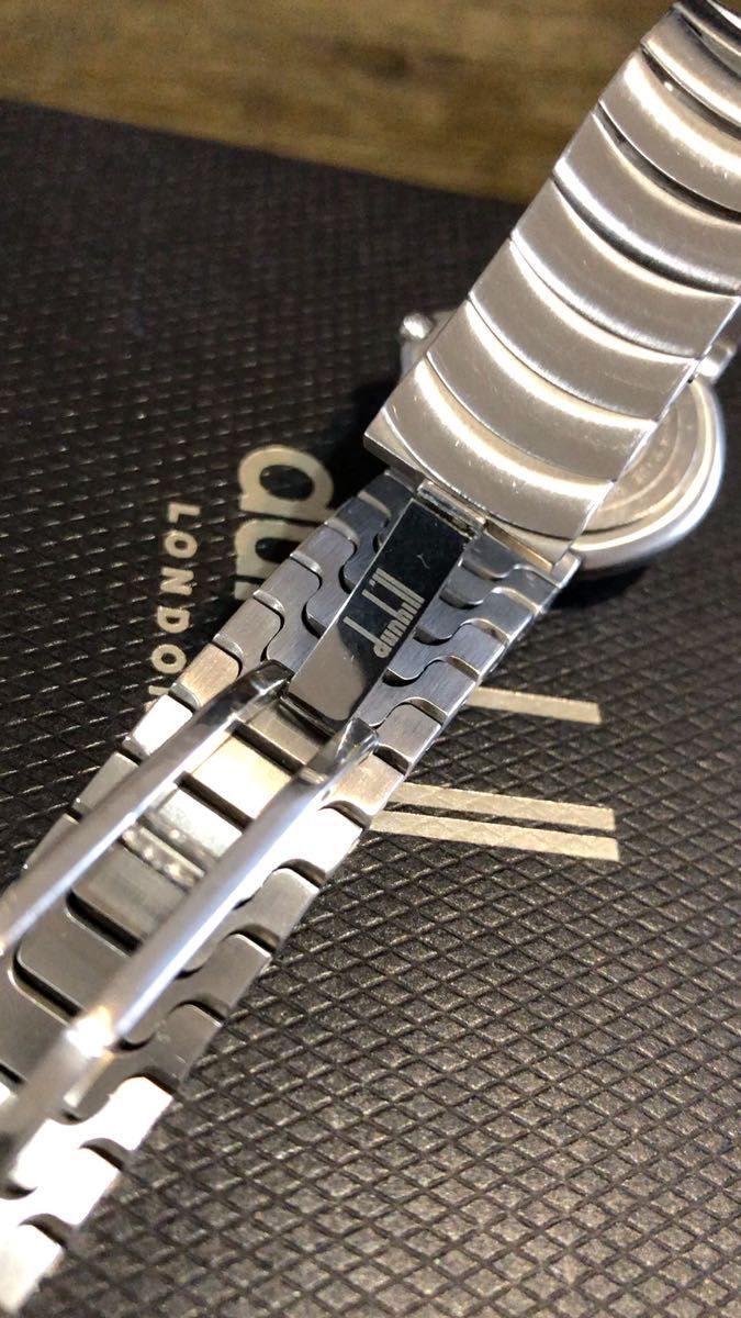 DUNHILL ミレニアムデイト レディース OHバンド磨き上げの超美品 電池交換済み 稼働中