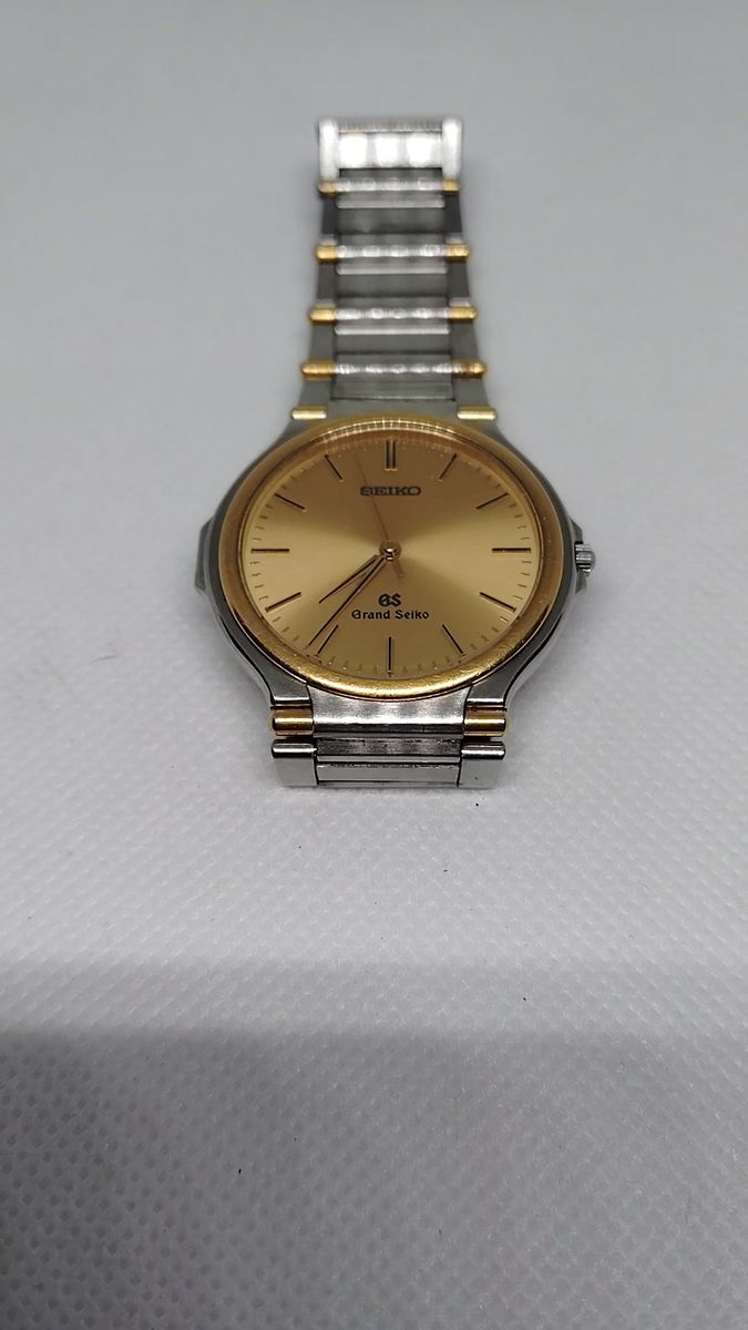 ((動作品)Grand SEIKO 9581-7000 グランドセイコー ゴールド文字盤 クオーツ メンズ腕時計