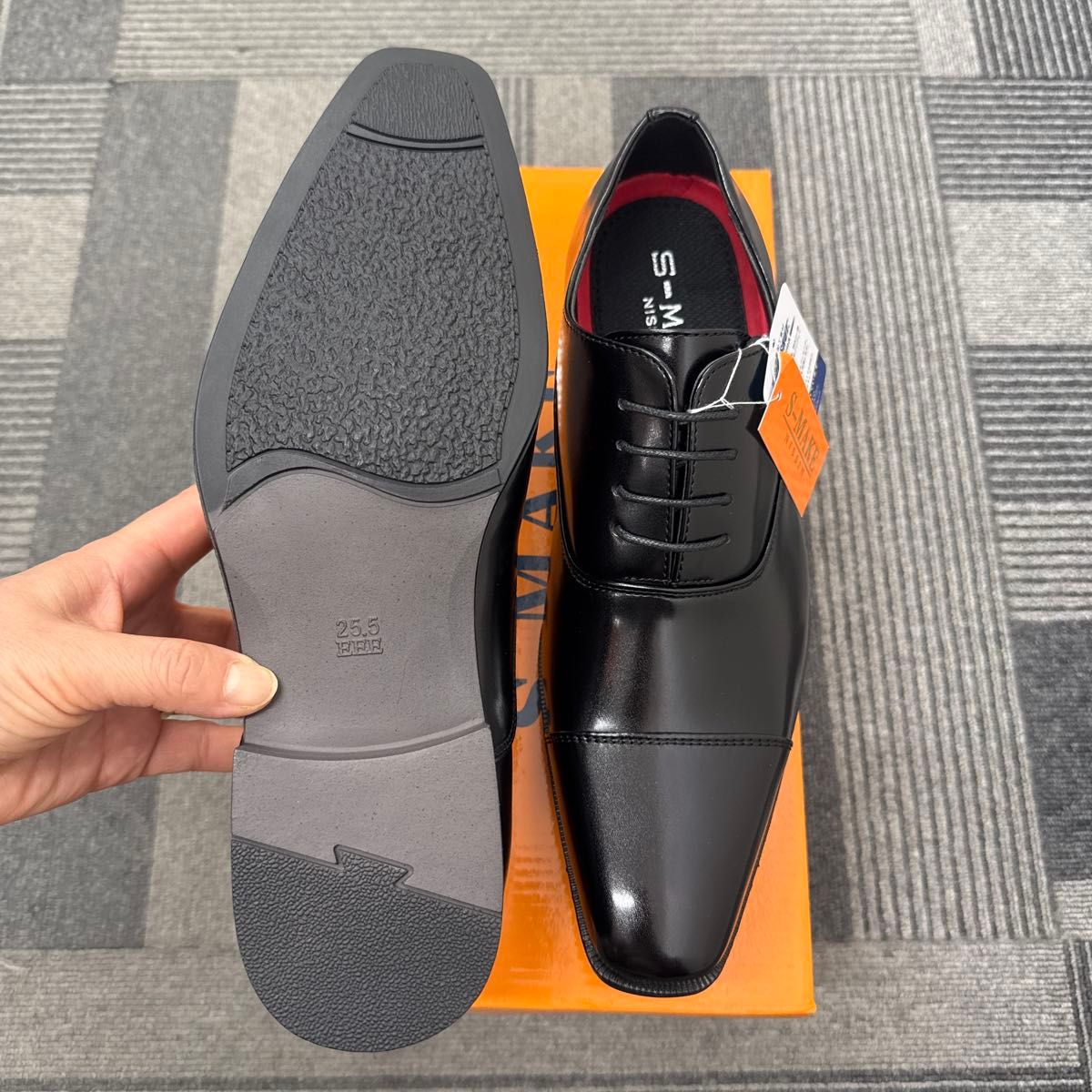 新品】軽量1200BL/26 5cmビジネスシューズ ブラック SHOES 黒 冠 新品】軽量1200BL/26 5cmビジネスシューズ ブラック SHOES 黒 冠