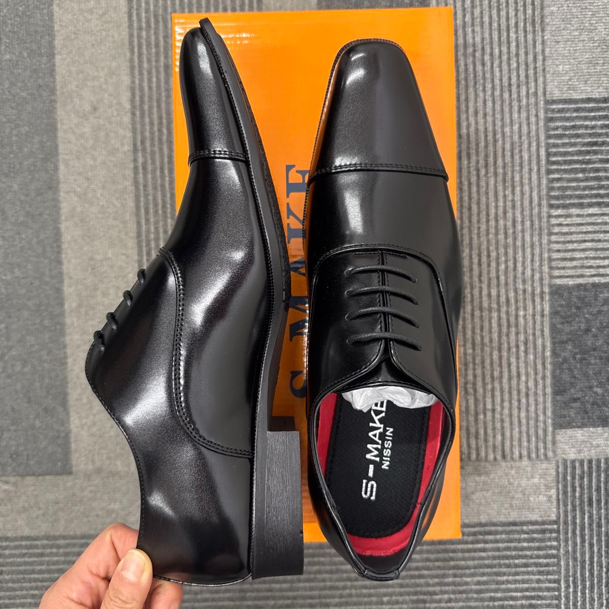 新品】軽量1200BL/26 5cmビジネスシューズ ブラック SHOES 黒 冠 新品】軽量1200BL/26 5cmビジネスシューズ ブラック SHOES 黒 冠