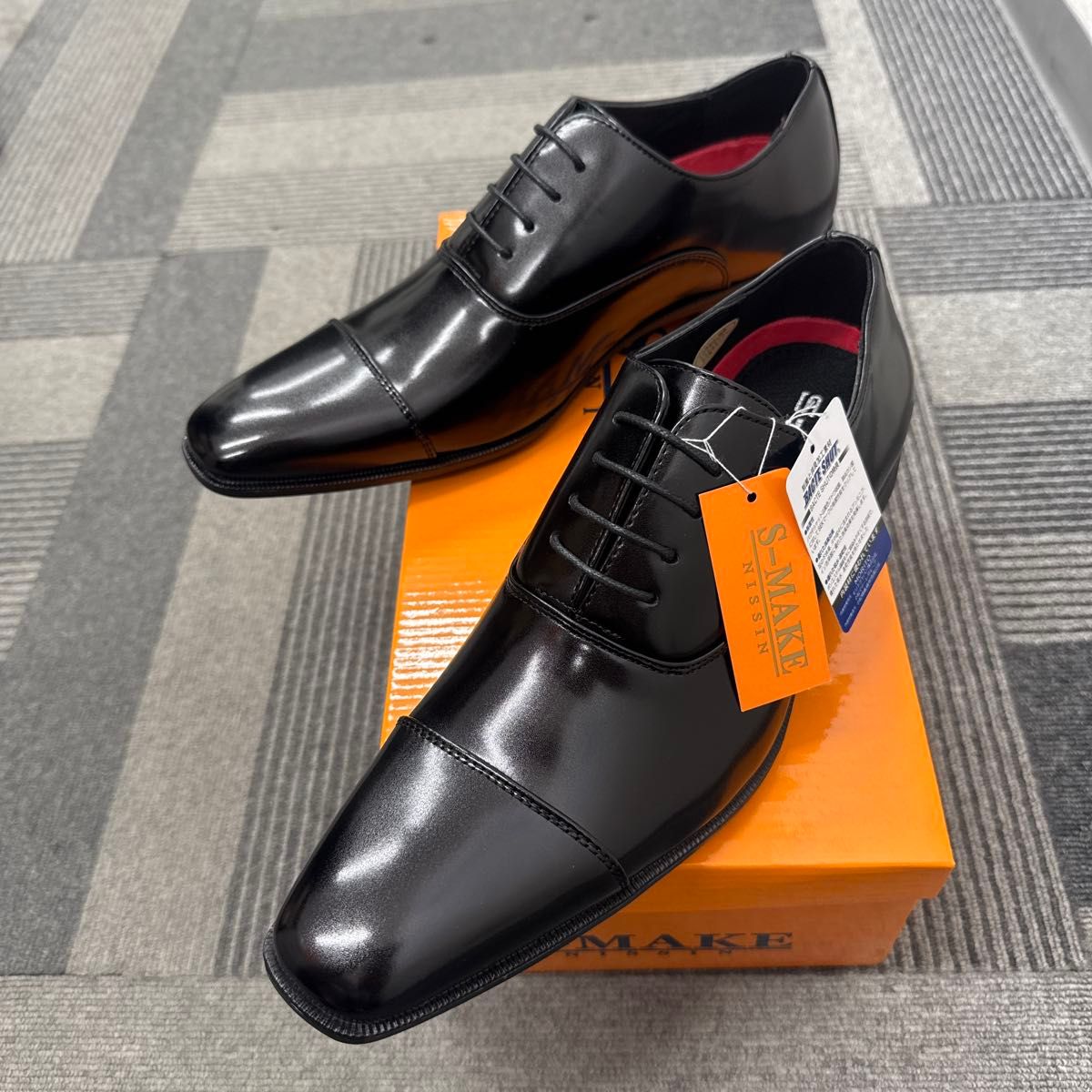 新品】軽量1200BL/26 5cmビジネスシューズ ブラック SHOES 黒 冠 新品】軽量1200BL/26 5cmビジネスシューズ ブラック SHOES 黒 冠