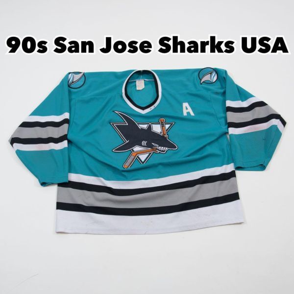 90s サンノゼシャークス NHL ホッケーシャツ ホッケージャージ 90s サンノゼシャークス NHL ホッケーシャツ ホッケージャージ