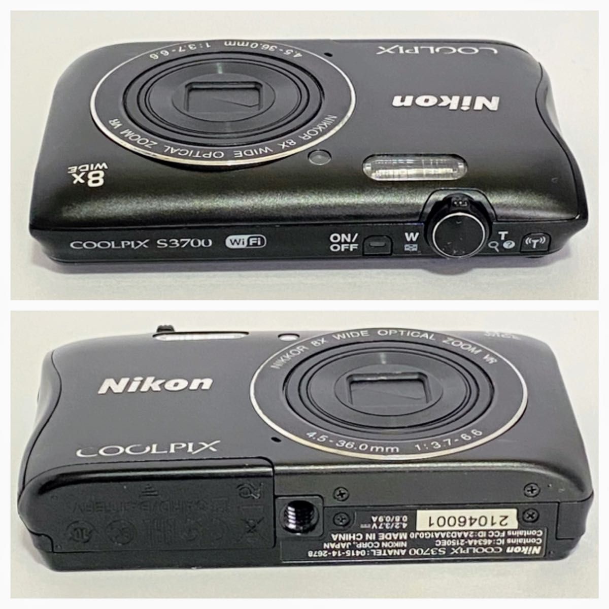 美品・稼動品】Nikon COOLPIX S3700 ニコン デジカメ SDカード付 美品・稼動品】Nikon COOLPIX S3700 ニコン デジカメ SDカード付
