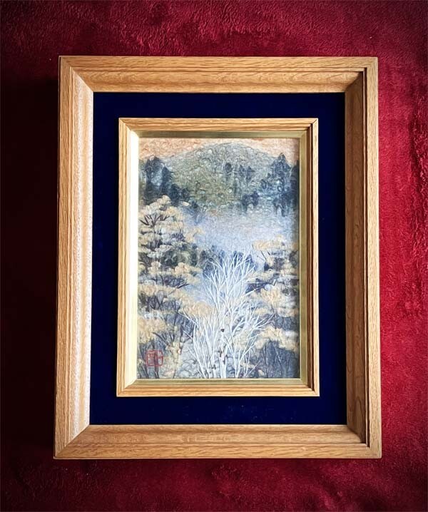 山内一生】○真作○やまうち かずお○和紙工芸 落款 共シール 山内一生】○真作○やまうち かずお○和紙工芸 落款 共シール