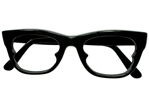 革命的アバンギャルドDESIGNx合理的設計 1960s デッドストックENGLAND製 ウェリントン型リーディンググラス 黒 老眼鏡 size46/22 a7366_画像2