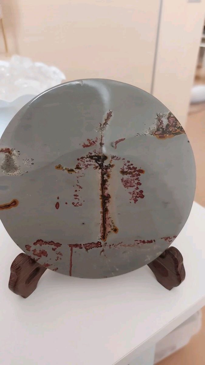 ピクチャージャスパー 絵画碧玉 台座付き