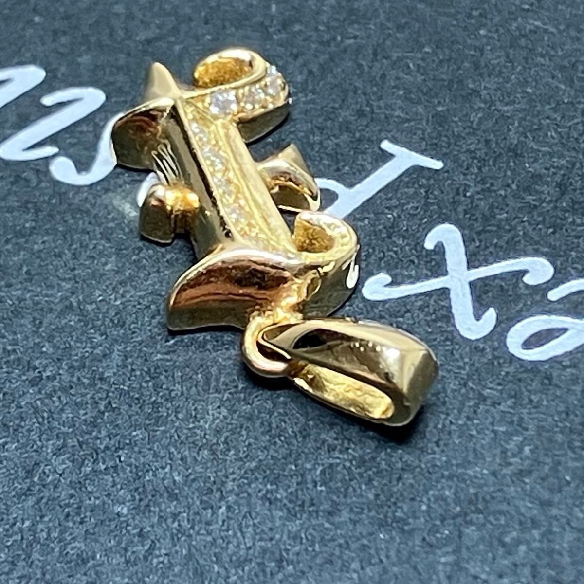 ダイヤモンド チャーム ネックレス 18金 YG K18 ペンダント ダイヤモンド チャーム ネックレス 18金 YG K18 ペンダント