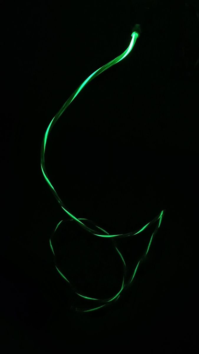 充電ケーブル 100cm★光る★Type C 充電コード 高速充電 Android iPhone Swich グリーン B-1