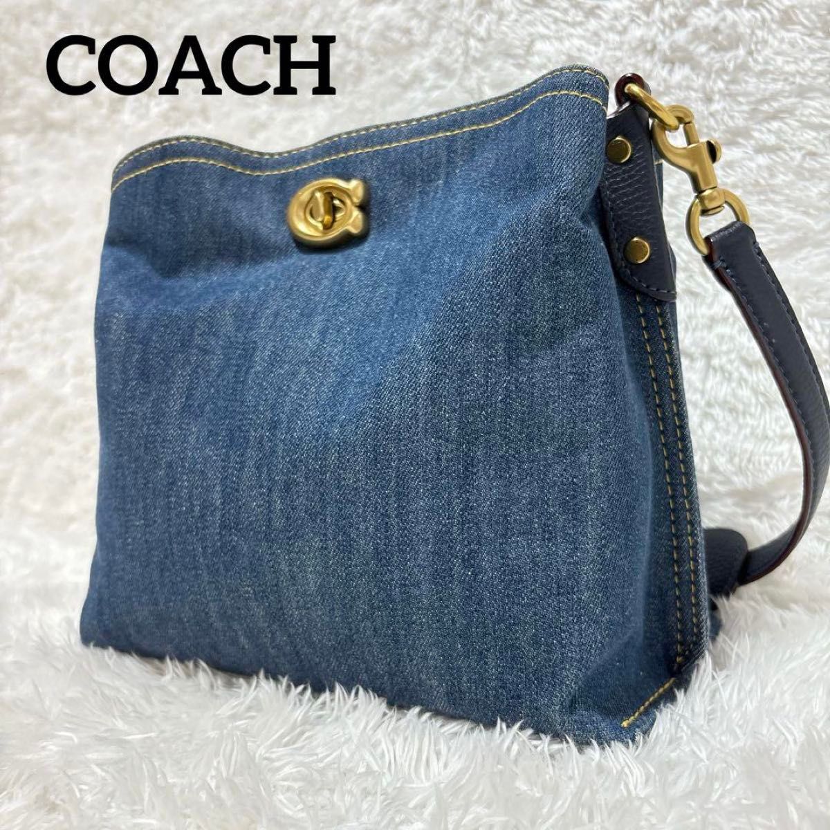 COACH コーチ ソリッド ウィロウ デニム ショルダーバッグ COACH コーチ ソリッド ウィロウ デニム ショルダーバッグ