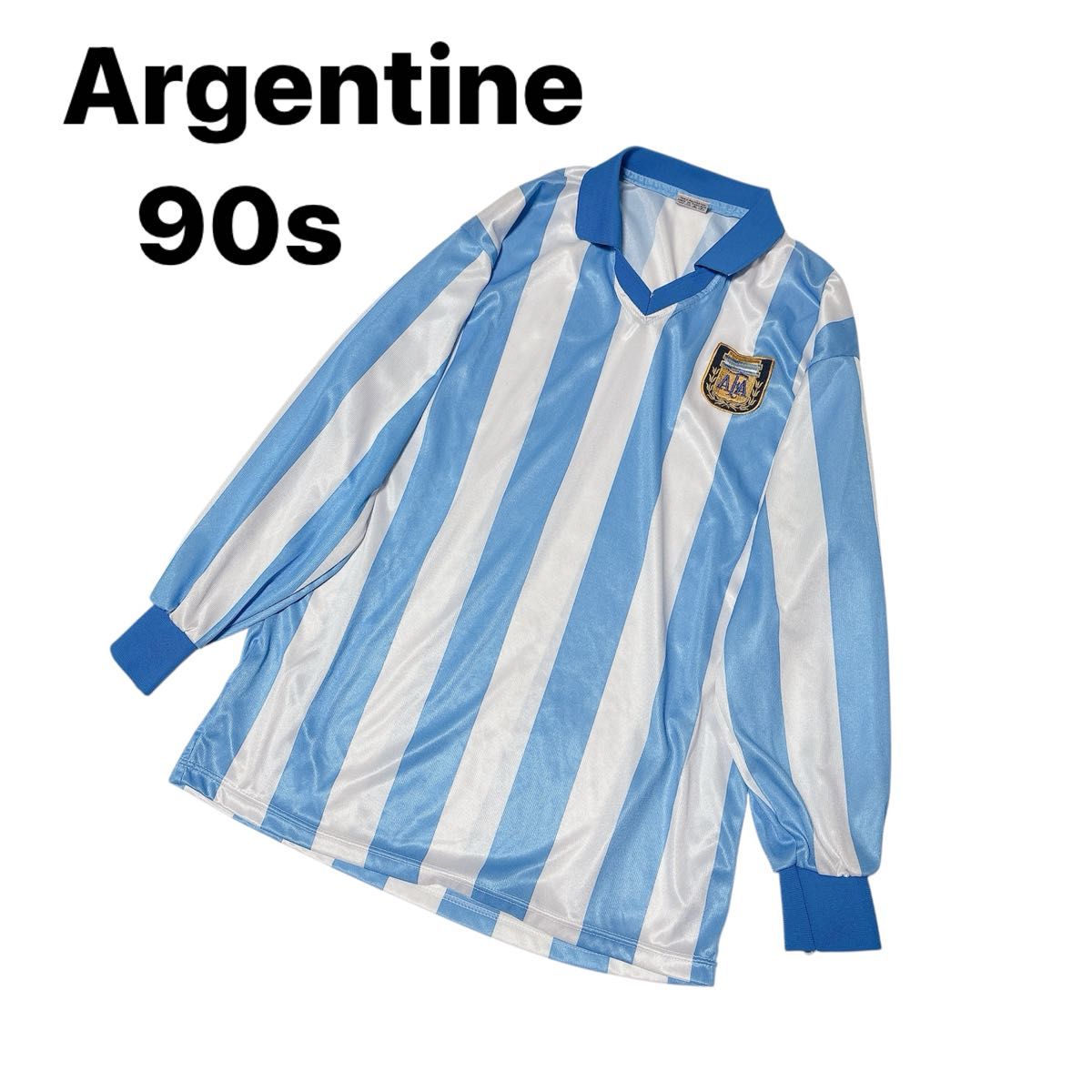 90s アルゼンチン代表 サッカー ユニフォーム 襟付 ヴィンテージ 90s アルゼンチン代表 サッカー ユニフォーム 襟付 ヴィンテージ