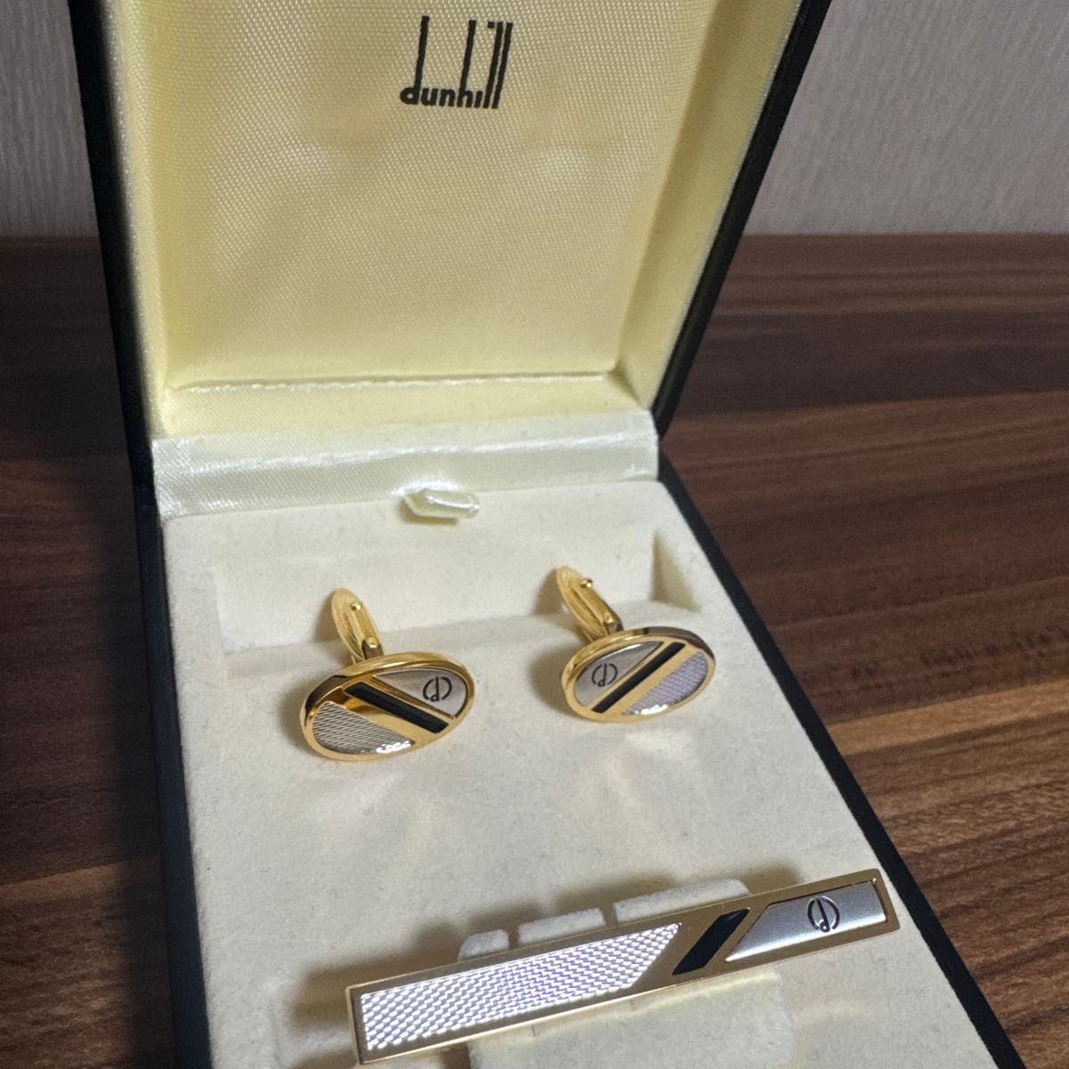 未使用】dunhill ダンヒル ネクタイピン カフス タイピン dロゴ 未使用】dunhill ダンヒル ネクタイピン カフス タイピン dロゴ