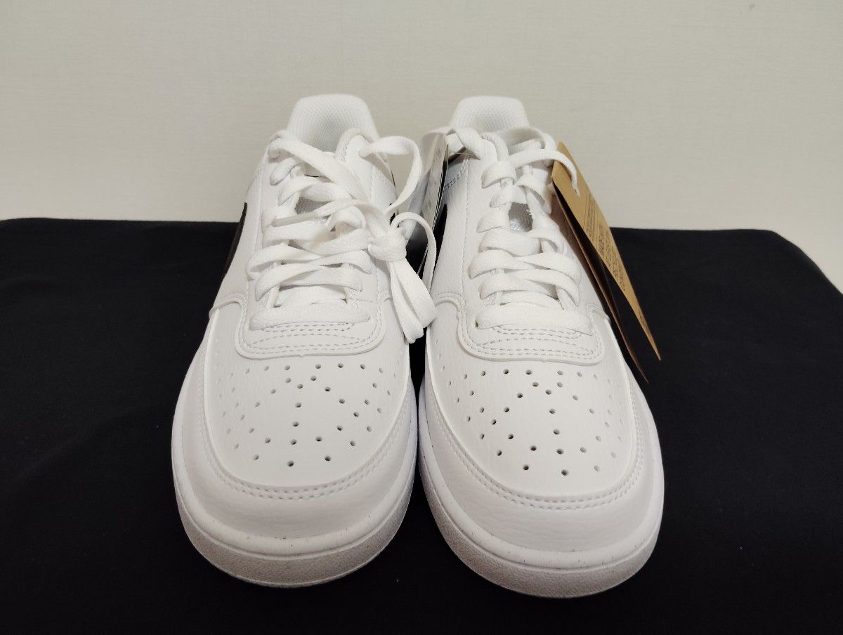 新品24 5cmNIKEナイキ コートビジョンLOホワイト白黒AF1エア 新品24 5cmNIKEナイキ コートビジョンLOホワイト白黒AF1エア
