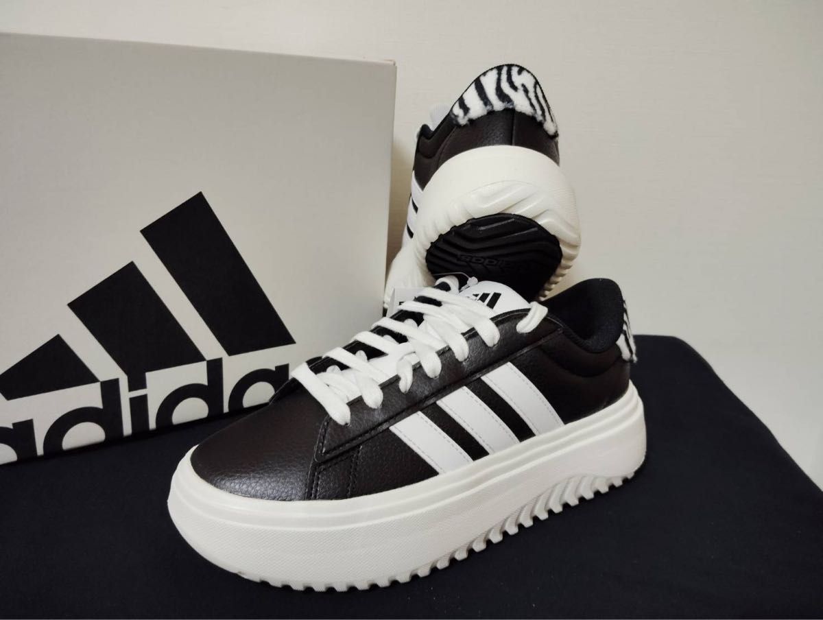 新品25cmアディダスadidasレディース厚底スニーカーグランド 新品25cmアディダスadidasレディース厚底スニーカーグランド