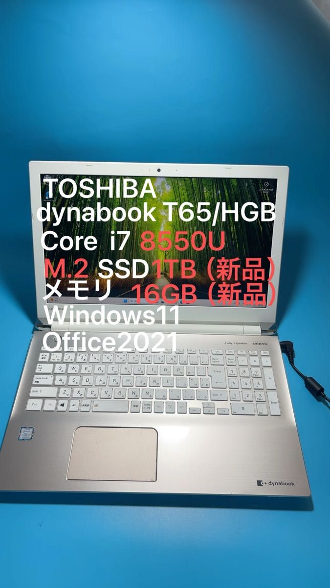 東芝 dynabook T65/HGB i7 8550U M.2 SSD 1TB メモリ16GB(新品)