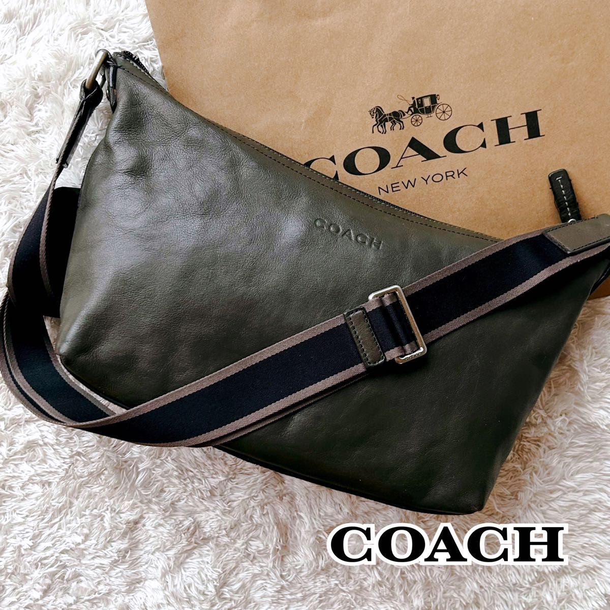 美品 COACH コーチ ショルダーバッグ ヘリテージ レザー 美品 COACH コーチ ショルダーバッグ ヘリテージ レザー