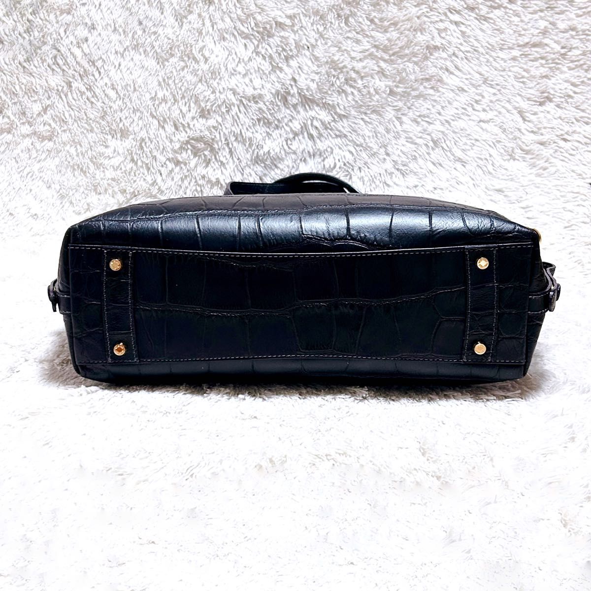ほぼ未使用 レザージュエルズ 2WAY クロコ ショルダーバッグ ほぼ未使用 レザージュエルズ 2WAY クロコ ショルダーバッグ