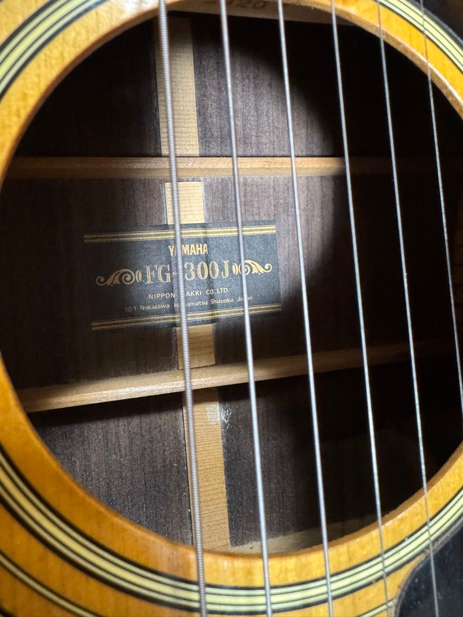 希少 YAMAHA ビンテージ アコースティックギター FG-300J 黒 希少 YAMAHA ビンテージ アコースティックギター FG-300J 黒