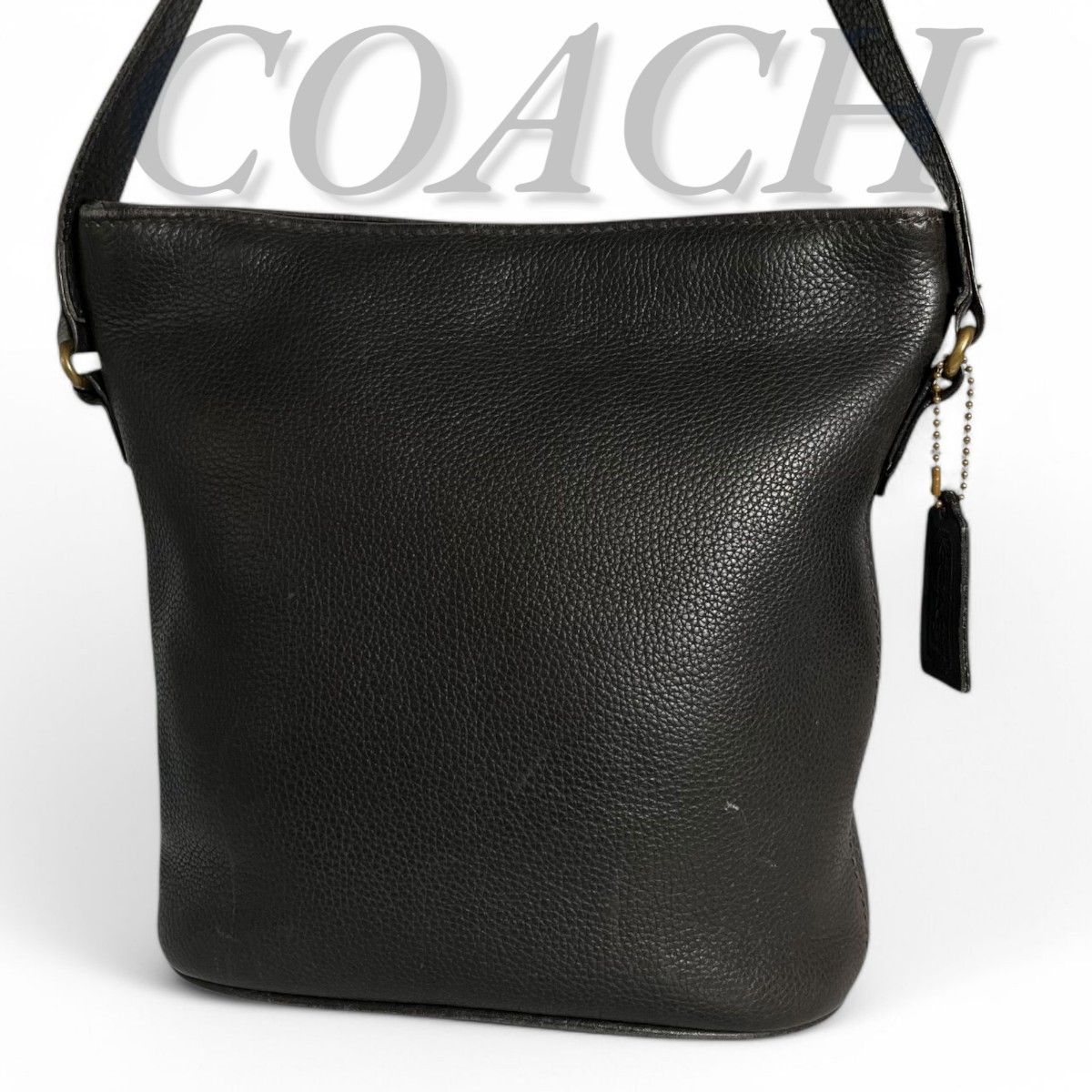 美品 COACH コーチ ショルダーバッグ バケツ レザー ブラック 美品 COACH コーチ ショルダーバッグ バケツ レザー ブラック