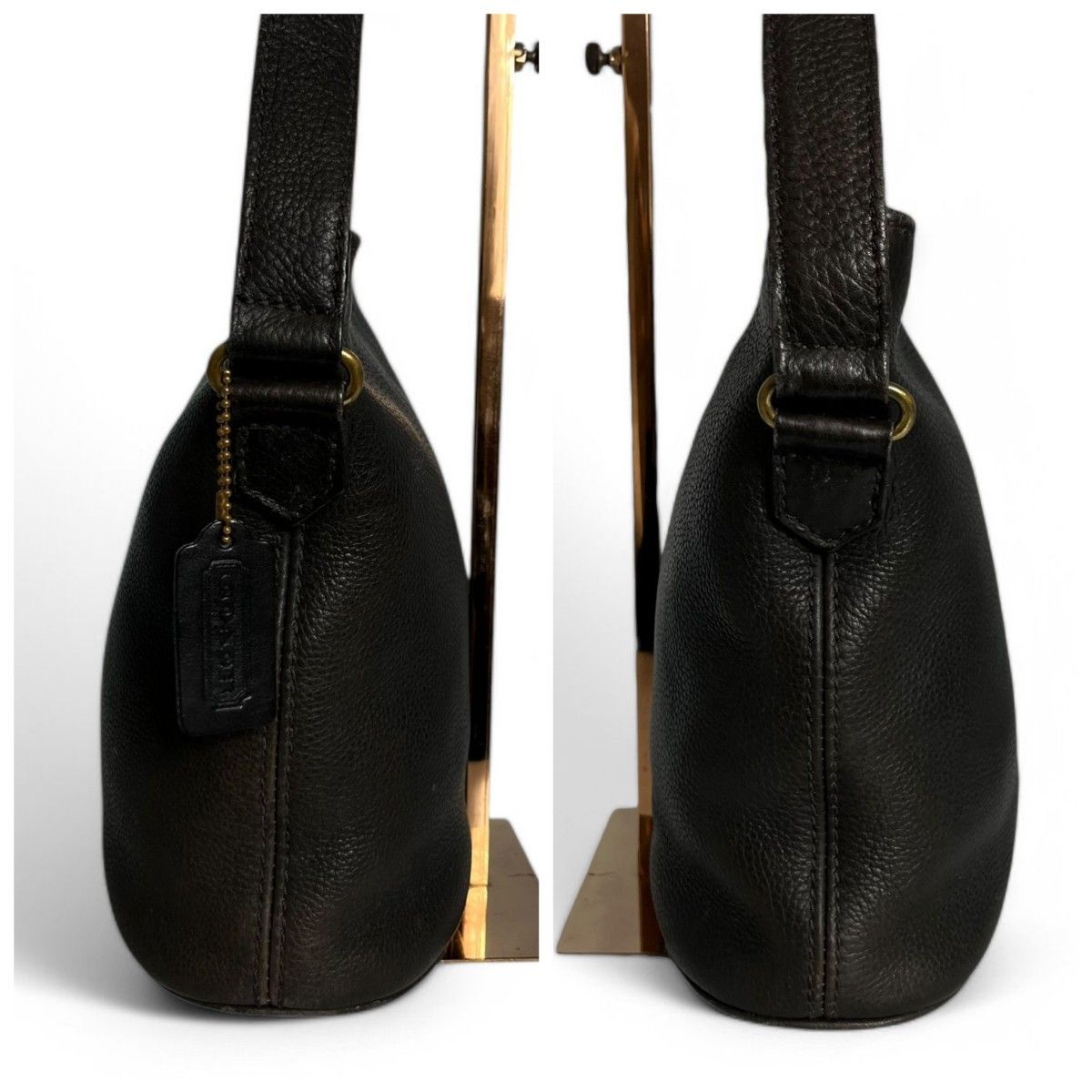 美品 COACH コーチ ショルダーバッグ バケツ レザー ブラック 美品 COACH コーチ ショルダーバッグ バケツ レザー ブラック