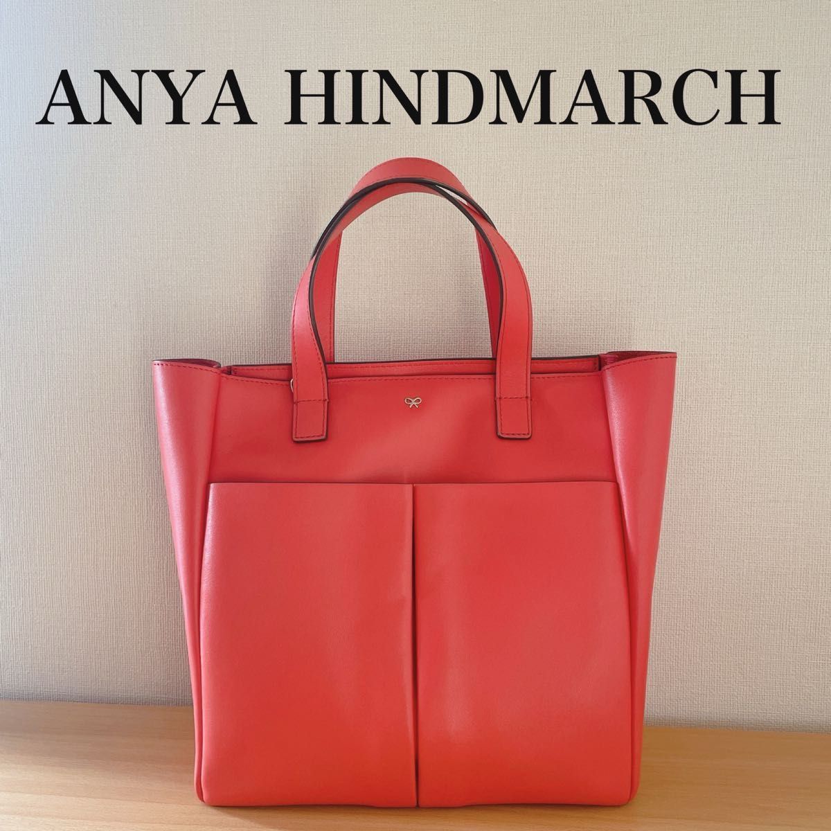 ANYA HINDMARCH バッグ コーラルピンク オレンジ アニヤハインド ANYA HINDMARCH バッグ コーラルピンク オレンジ アニヤハインド