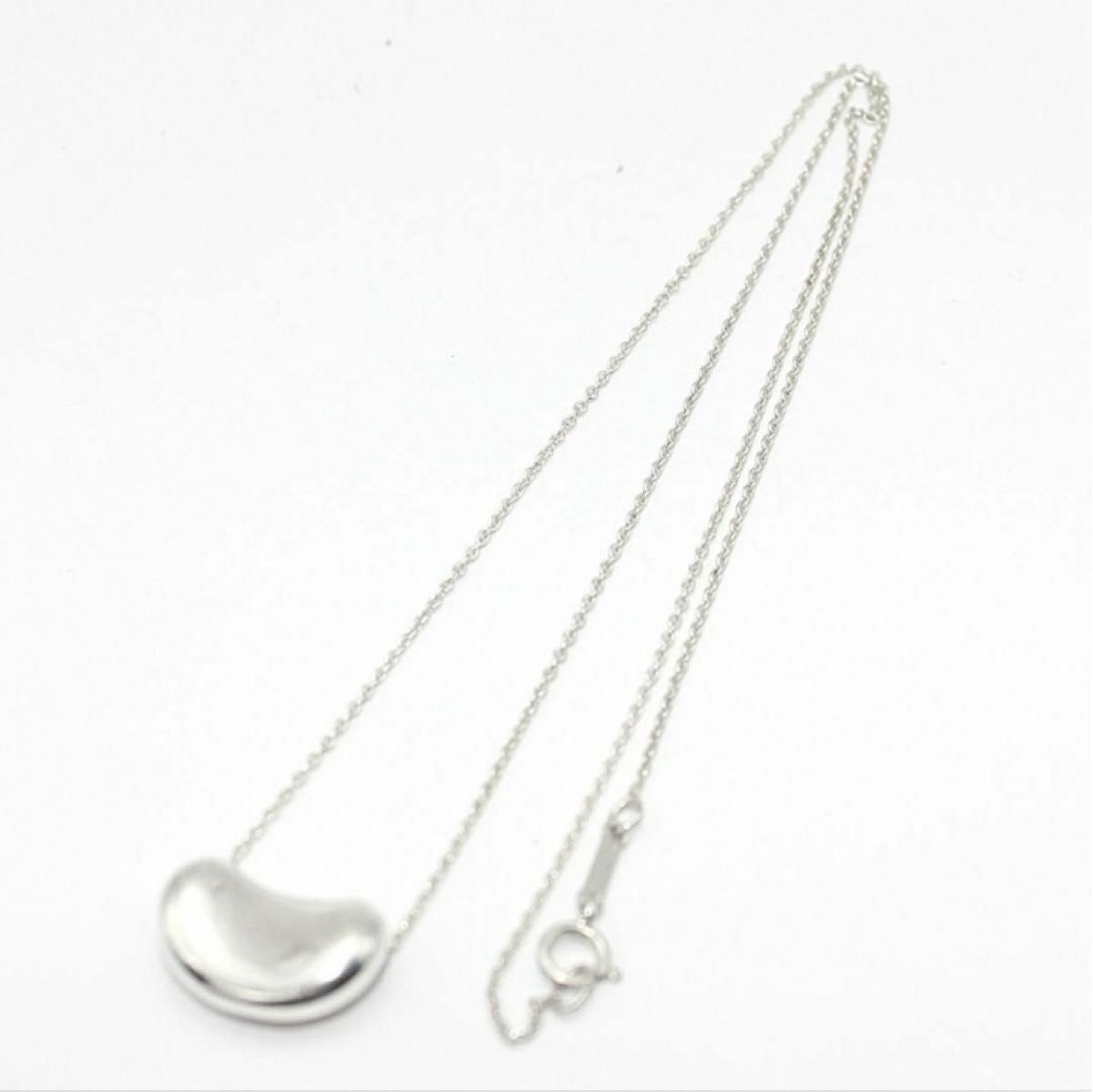 美品 Tiffany&Co ティファニー ビーン シルバー ネックレス 925 美品 Tiffany&Co ティファニー ビーン シルバー ネックレス 925