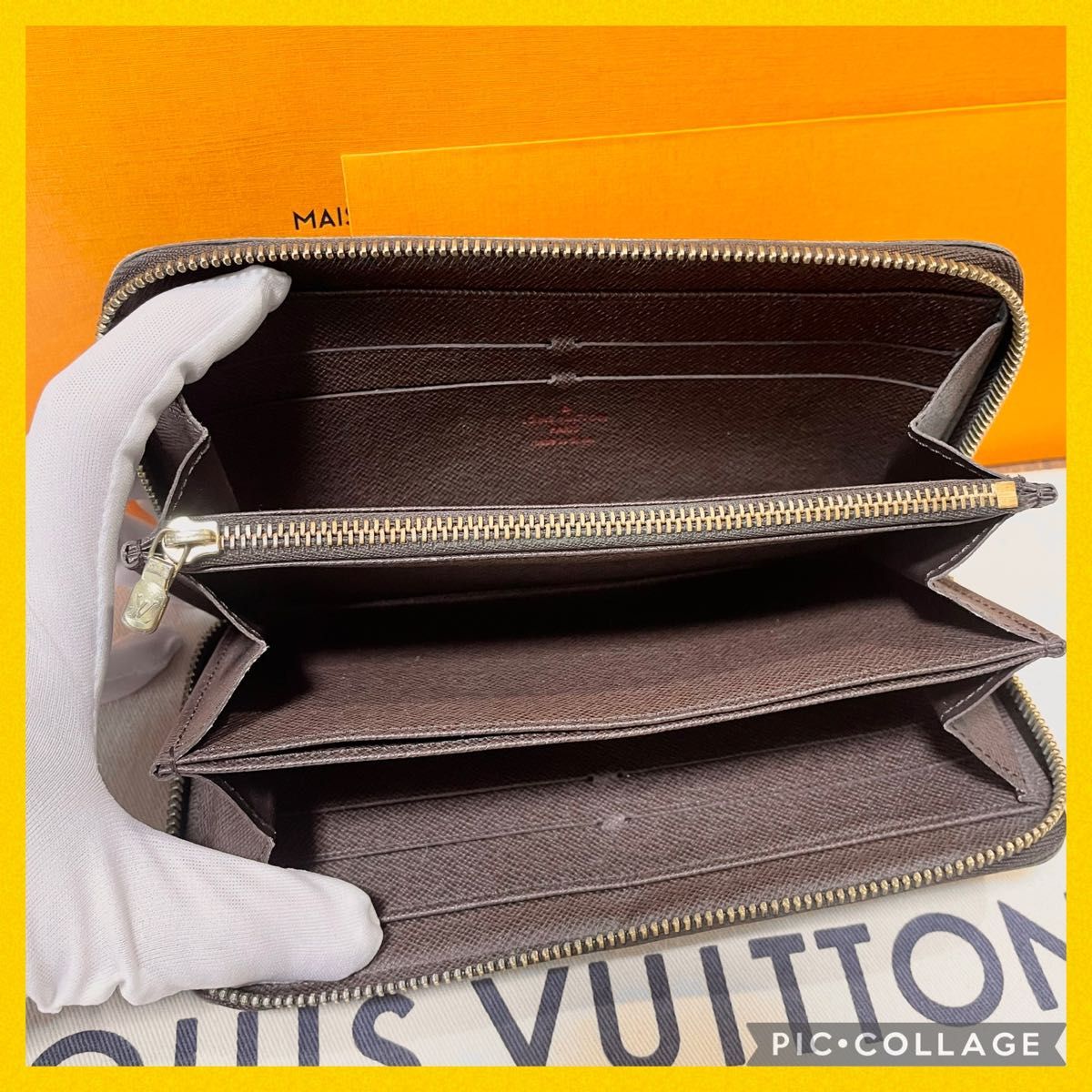 極上美品】ルイヴィトン ダミエ エベヌ ジッピーウォレット 長 極上美品】ルイヴィトン ダミエ エベヌ ジッピーウォレット 長
