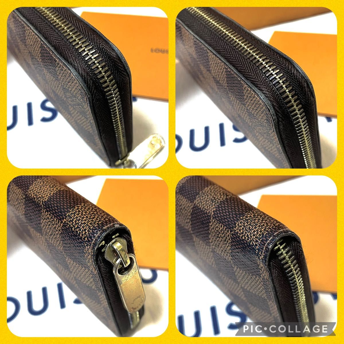 極上美品】ルイヴィトン ダミエ エベヌ ジッピーウォレット 長 極上美品】ルイヴィトン ダミエ エベヌ ジッピーウォレット 長