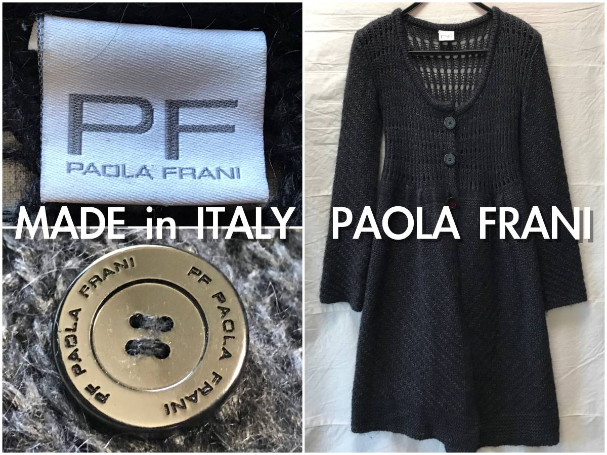 PF PAOLA FRANI ITALY made Paola Frani One-piece moheya wool sweater dress knitted dress 