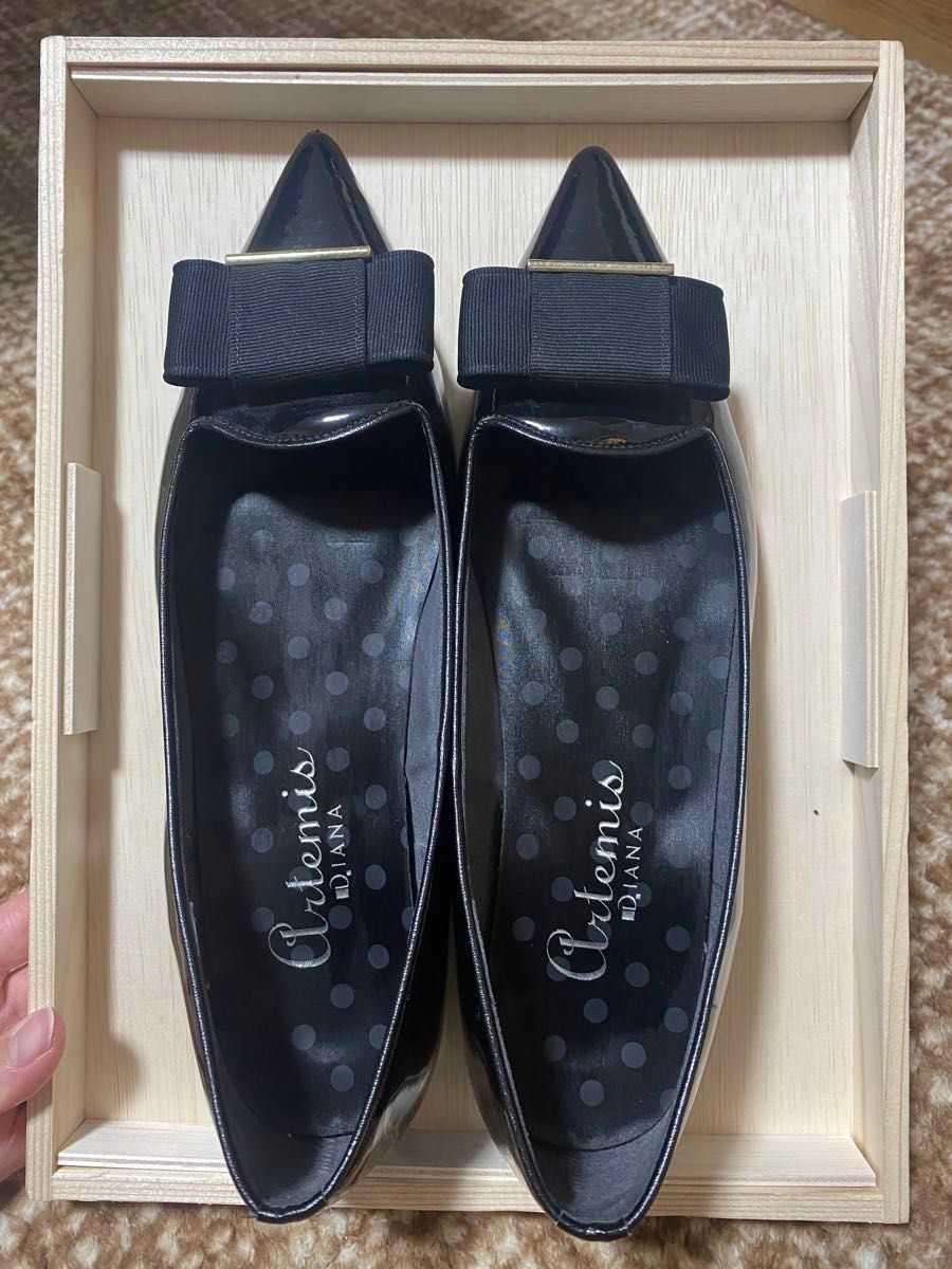 DIANA ダイアナ ビッグリボンオペラフラット 黒 22 5 レディース DIANA ダイアナ ビッグリボンオペラフラット 黒 22 5 レディース