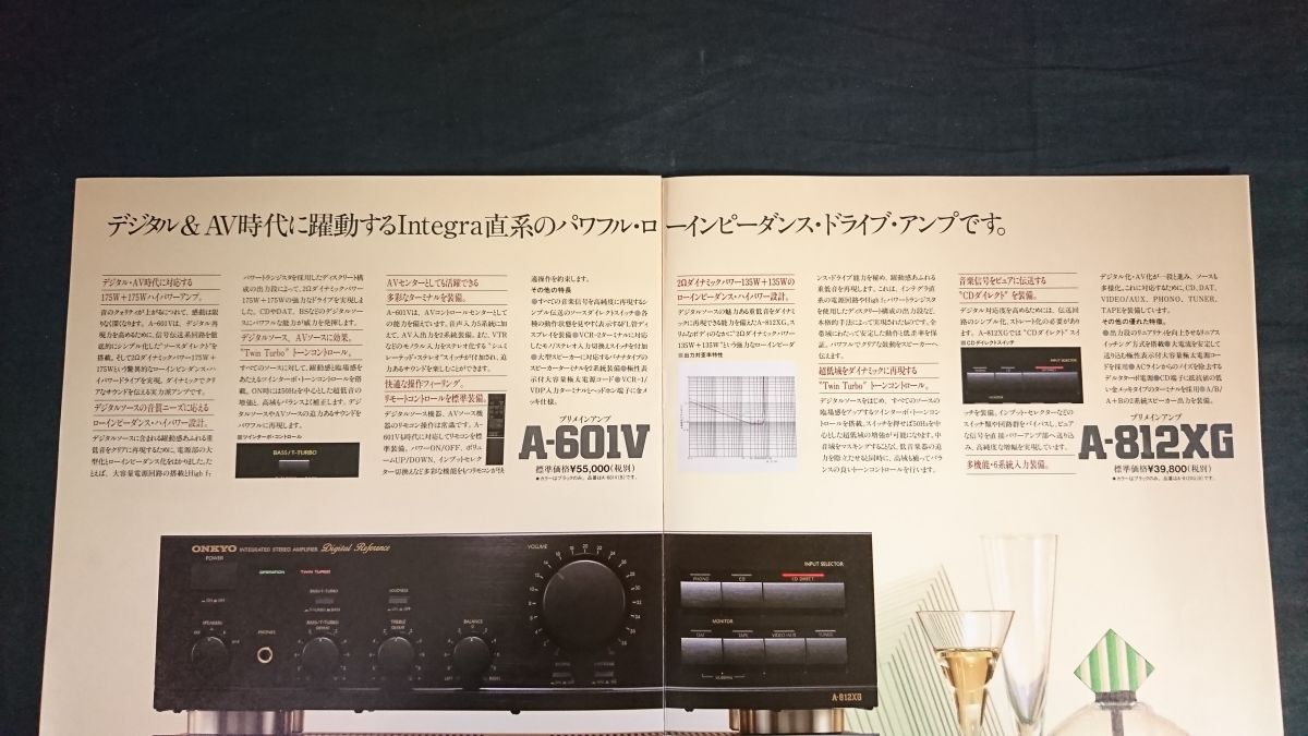 ONKYO(オンキョー) アンプ(Integra A-919/Integra A-917/A-601V/A-812XG)/チューナー(Integra T-445XG/T-443FX) 総合カタログ 1990年10月