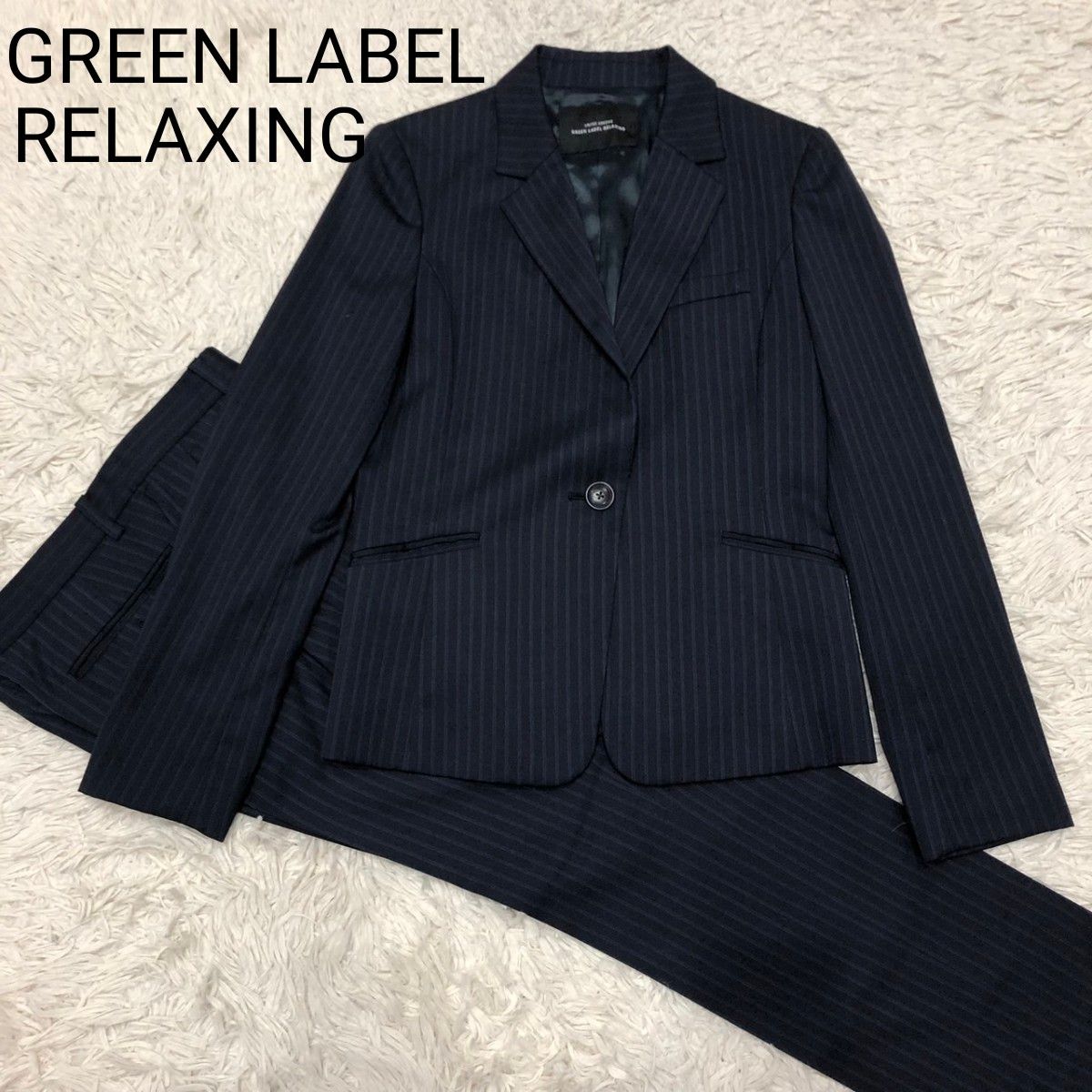 GREEN LABEL RELAXING パンツ スーツ セットアップ 紺 ネイビー GREEN LABEL RELAXING パンツ スーツ セットアップ 紺 ネイビー