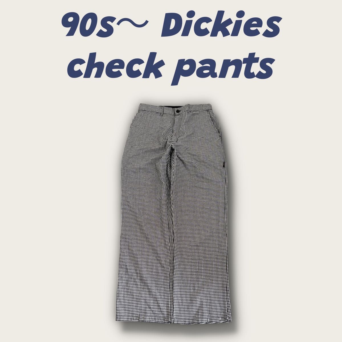 古着 90s Dickies 千鳥格子 チェック パンツ スラックス ワイド 古着 90s Dickies 千鳥格子 チェック パンツ スラックス ワイド