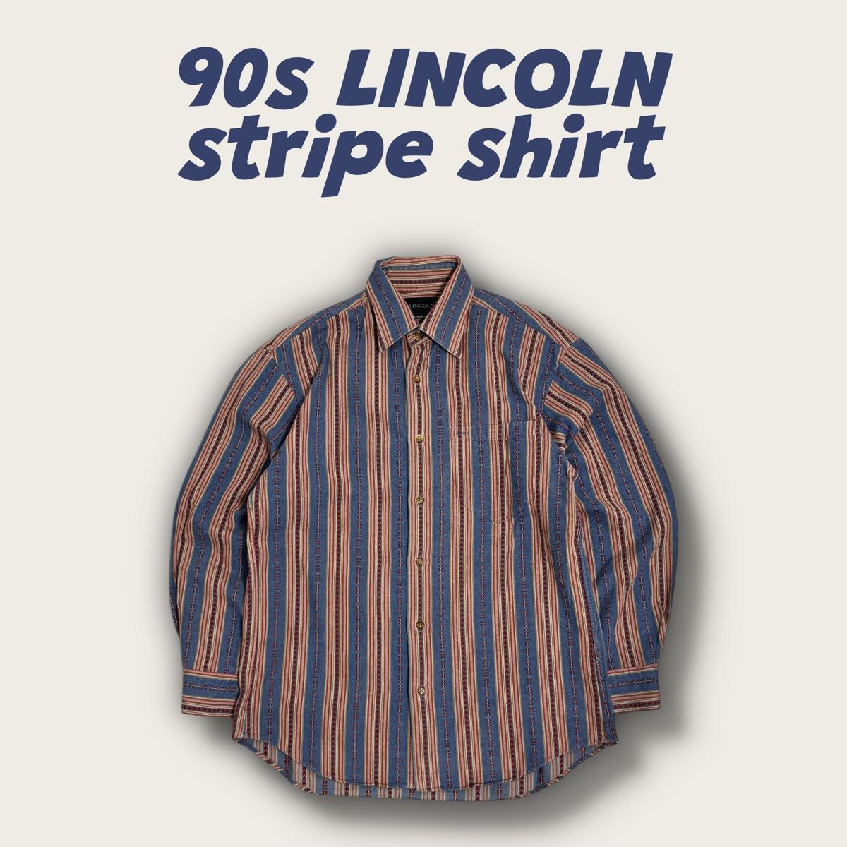 古着 90s ストライプ シャツ 長袖 ネイティブ 総柄 cityboy 古着 90s ストライプ シャツ 長袖 ネイティブ 総柄 cityboy
