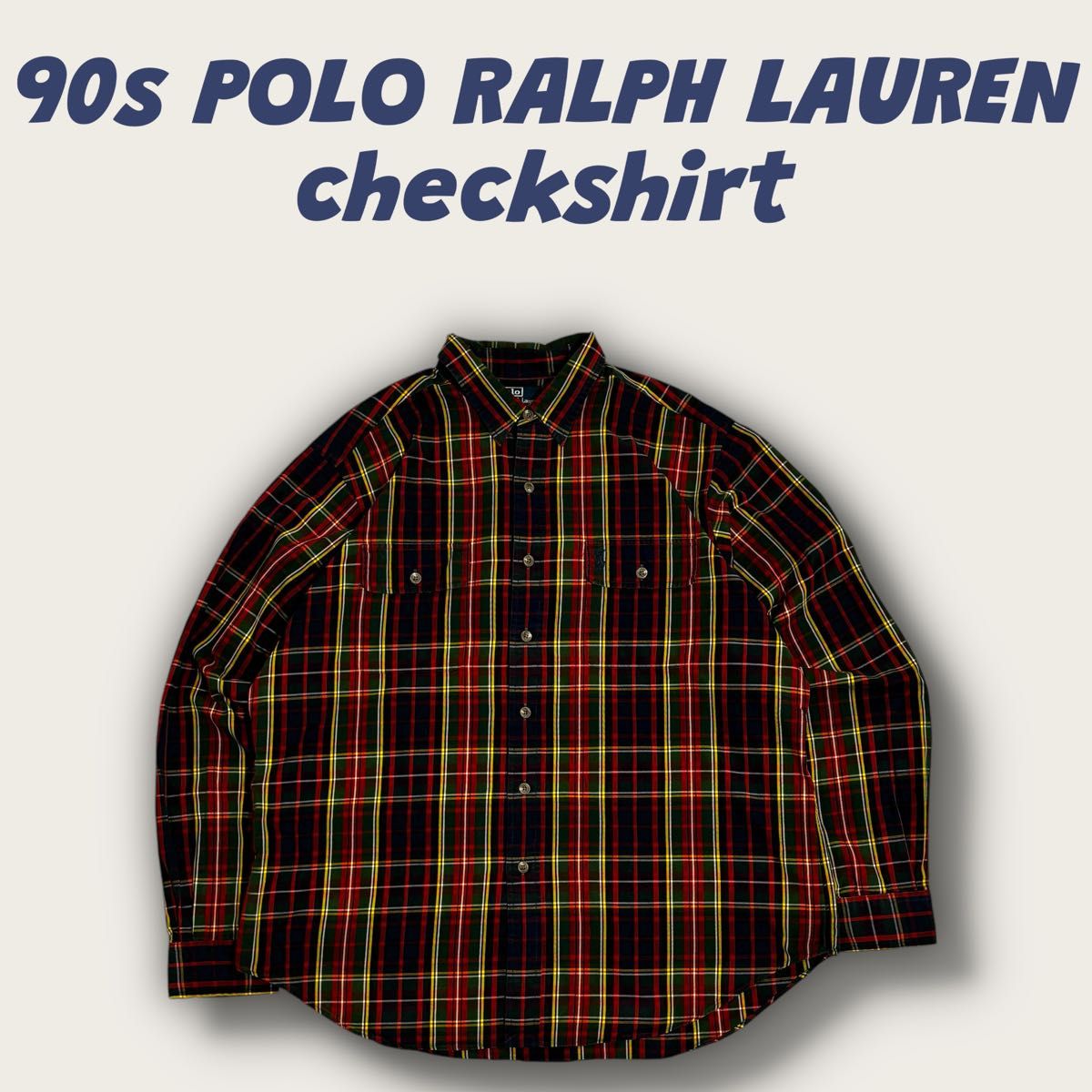 古着 90s POLO RALPH LAUREN チェック シャツ 長袖 XL ラルフ 古着 90s POLO RALPH LAUREN チェック シャツ 長袖 XL ラルフ