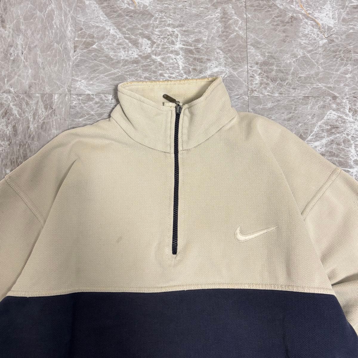 古着 90s〜 NIKE ナイキ ハーフジップ 鹿の子 スウェット 古着 90s〜 NIKE ナイキ ハーフジップ 鹿の子 スウェット