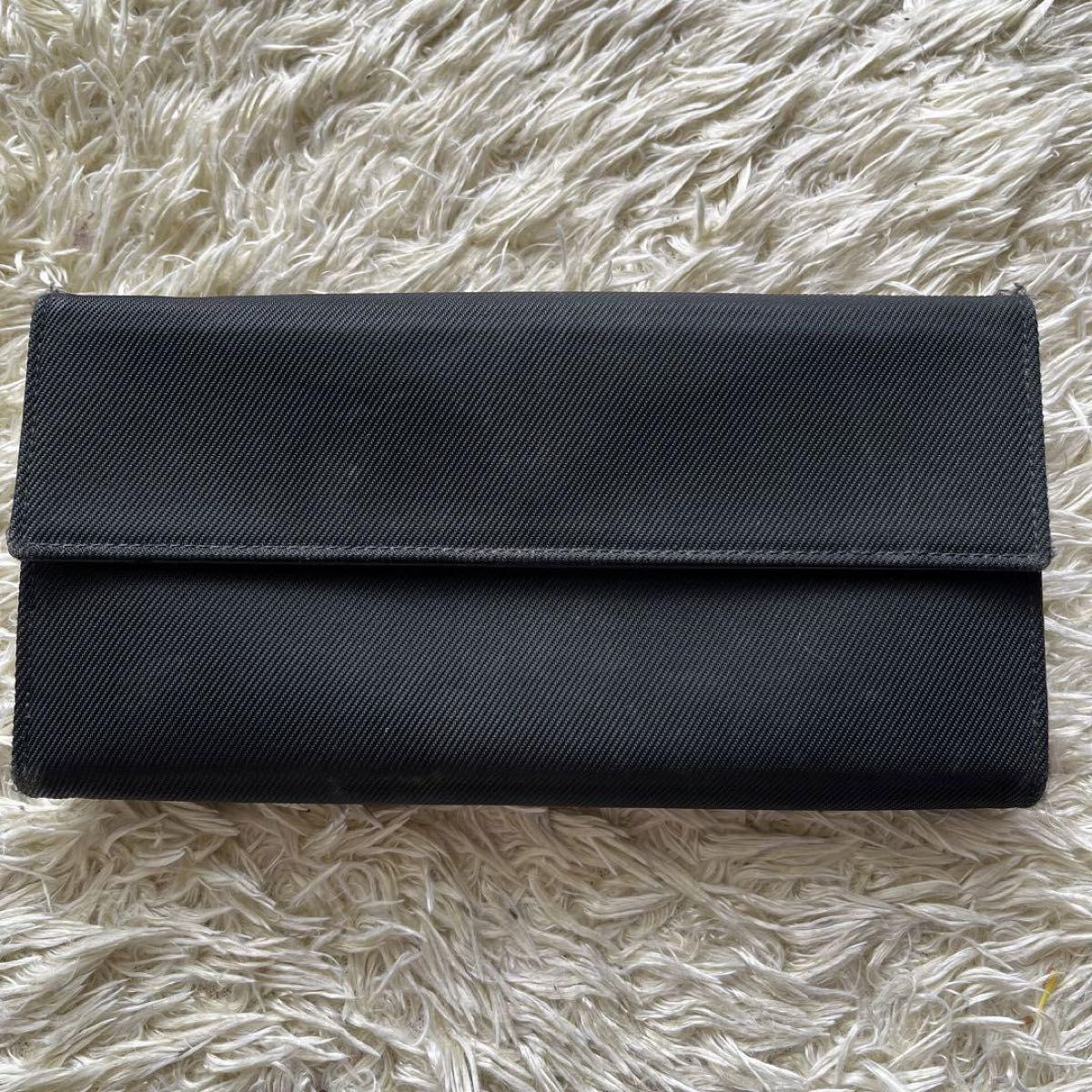 BVLGARI ブルガリ 長財布 ブラック Wホック ロゴ ナイロン BVLGARI ブルガリ 長財布 ブラック Wホック ロゴ ナイロン