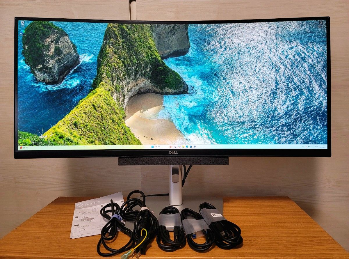 美品 Dell 34 曲面 モニター P3421W &専用サウンドバー付 美品 Dell 34 曲面 モニター P3421W &専用サウンドバー付