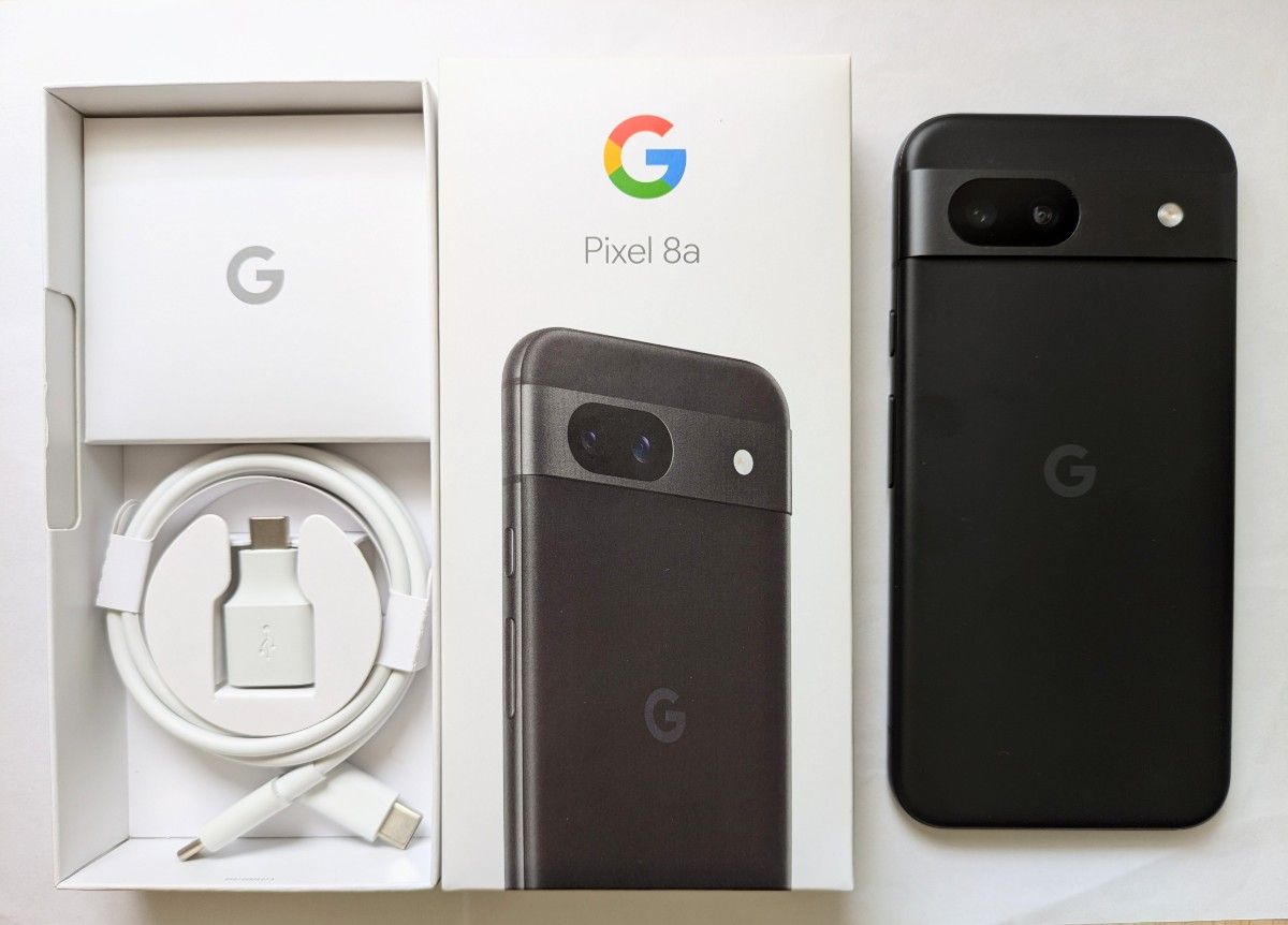 付属品付】Google Pixel 8a Obsidian オブシディアン ブラック 付属品付】Google Pixel 8a Obsidian オブシディアン ブラック