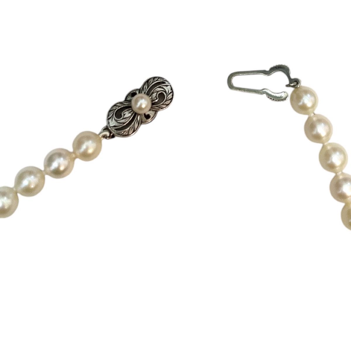 美品 糸換え済】MIKIMOTO パールネックレス あこや真珠 ベビー 美品 糸換え済】MIKIMOTO パールネックレス あこや真珠 ベビー