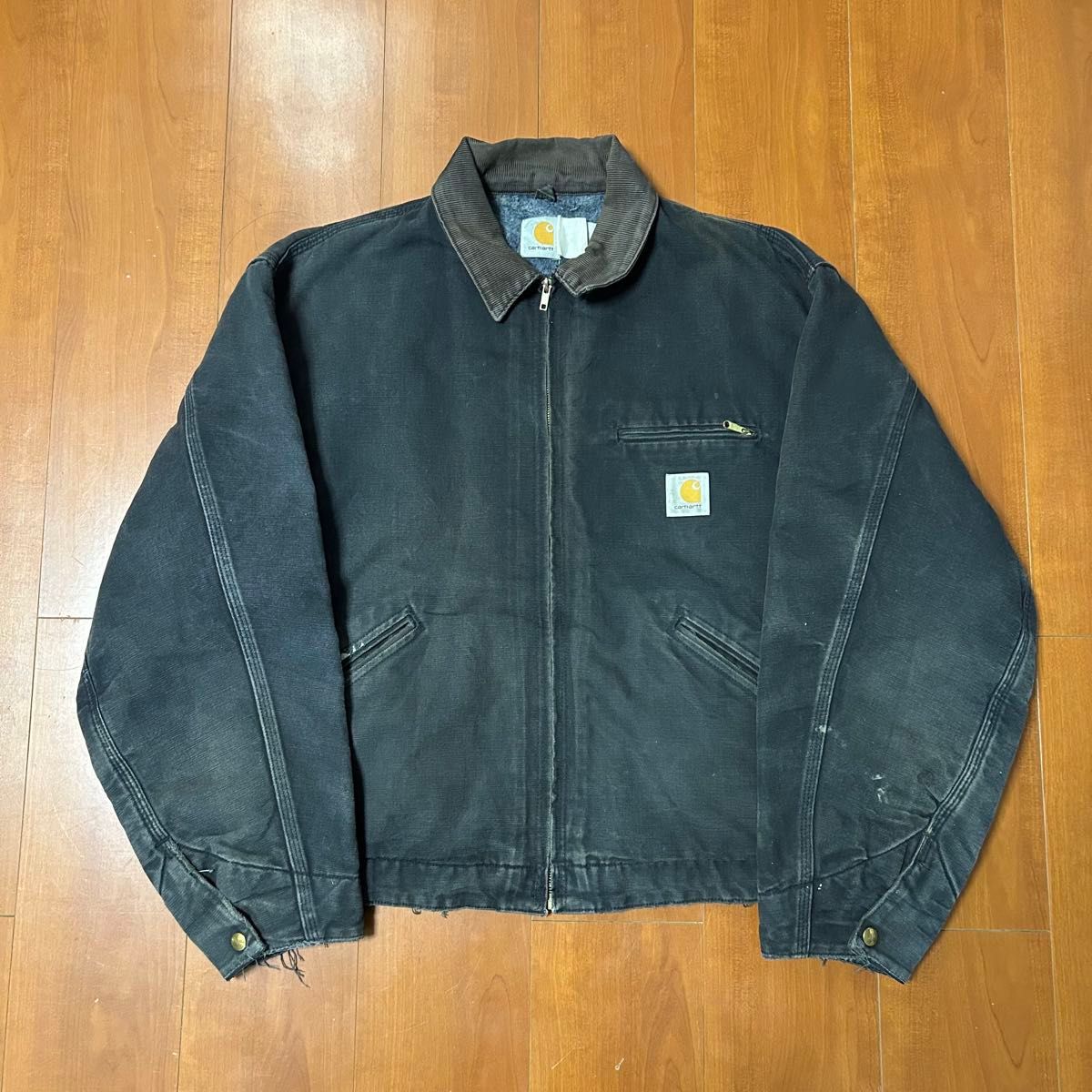70s~80s】USA製 Carhartt デトロイトジャケットブラック 70s~80s】USA製 Carhartt デトロイトジャケットブラック