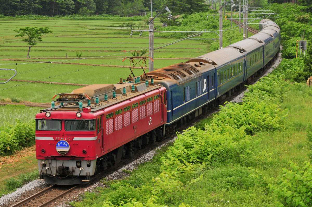 鉄道 デジ 写真 画像 寝台特急あけぼの EF81牽引 5_画像1