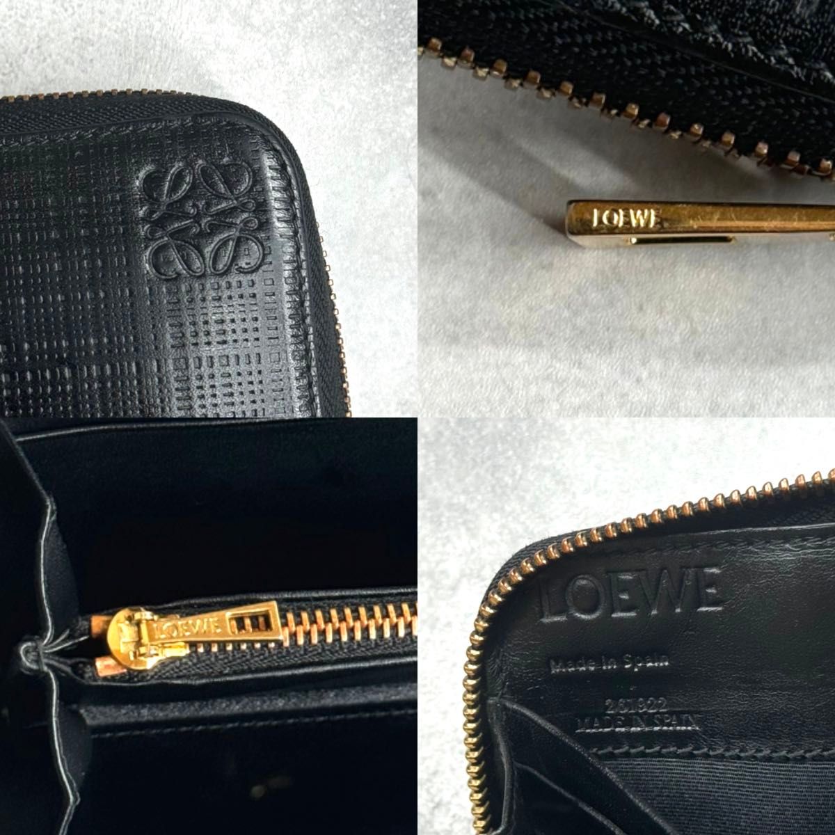 LOEWE ロエベ / リネンアナグラムジップアラウンドウォレット 長 LOEWE ロエベ / リネンアナグラムジップアラウンドウォレット 長